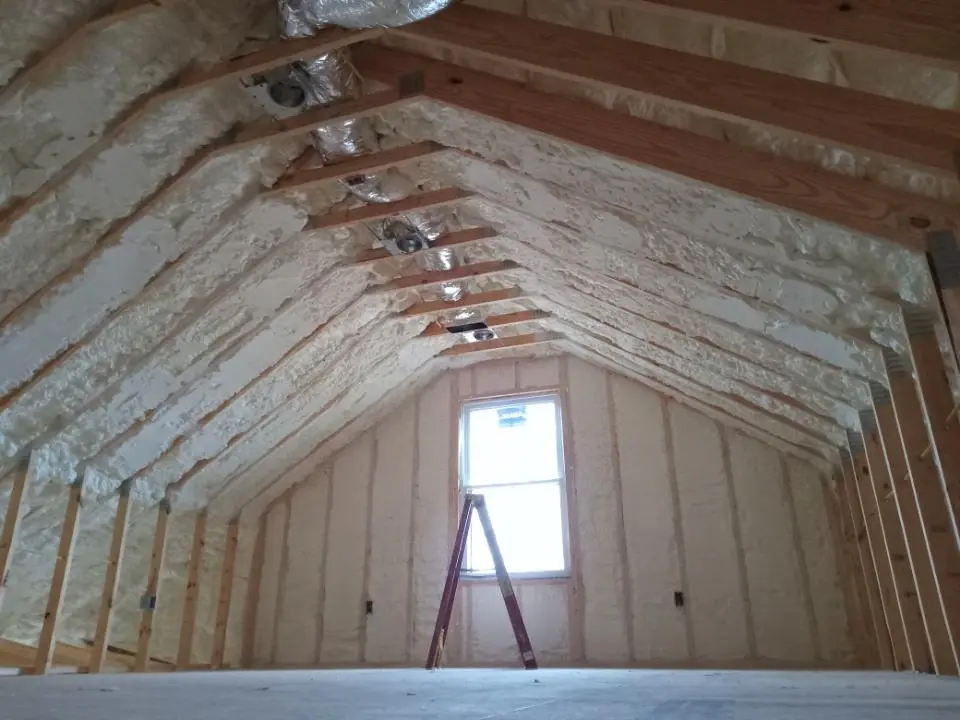 Spray foam roofing application for Crawl Space Insulation project in Rosamond